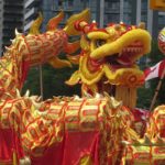 Fung Loy Kok Dragon Enlivens Canada Day Parade in Port Credit, Ontario